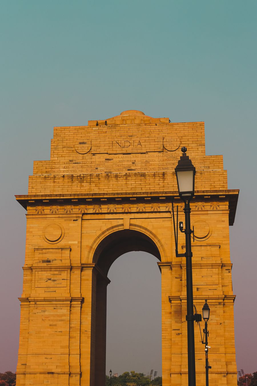 India Gate, New Delhi, at sunset